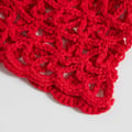 ASOS DESIGN gehäkelte Strickmütze in Rot