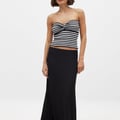 Stripe Twist Detailed Tube Top