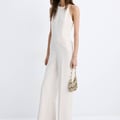 MANGO Langer Jumpsuit mit Halterkragen
