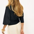 Soft Line Funnel Neck Jersey Top