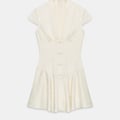 MINIKLEID AUS SATIN-JACQUARD MIT KNÖPFEN