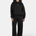 Clarita Logo Oversized Hoodie Washed Black