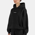 Clarita Logo Oversized Hoodie Washed Black