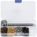 Tnfeeon Eyelets Mini Eyelets Metal Eyelets 2 mm Plated Copper Metal Eyelets Kit Shoelaces Eyelets Set | Repair shoes and bags, hole tool for precise hammering, rust-proof and dimensionally stable, 4 colours