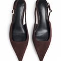 NA-KD Suede Slingback Pumps Brown