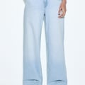 Stradivarius D91 LOW WIDE-LEG JEANS - Wide Leg - moon washed 