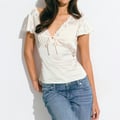Gina Tricot Satin Lace Top 