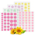 185 Stück Pickel Patch Sterne und Runde Pimple Patches mit Teebaumöl + Salicylsäure + Centella für Akneflecken Pickel Whiteheads Pickel Grün Gelb Rosa