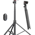 180 cm Mobile Phone Tripod for Smartphone, Sturdy Expandable Aluminium Rods & Larger and Longer Tripod Legs, Mobile Phone Tripod Holder with Remote Shutter Release Compatible Smartphone | Sturdy, larger and longer tripod legs, mobile phone tripod holder with remote shutter release compatible smartphone