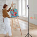 180 cm Mobile Phone Tripod for Smartphone, Sturdy Expandable Aluminium Rods & Larger and Longer Tripod Legs, Mobile Phone Tripod Holder with Remote Shutter Release Compatible Smartphone | Sturdy, larger and longer tripod legs, mobile phone tripod holder with remote shutter release compatible smartphone