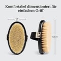 Kitsch Exfoliating Dry Body Brush for Massage Against Cellulite and Lymphatic Drainage - Holiday Gift with Natural Vegan Bristles for Purer Skin and Improved Blood Circulation