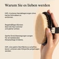 Kitsch Exfoliating Dry Body Brush for Massage Against Cellulite and Lymphatic Drainage - Holiday Gift with Natural Vegan Bristles for Purer Skin and Improved Blood Circulation