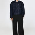 FUNNEL-NECK DENIM JACKET
