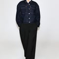 FUNNEL-NECK DENIM JACKET