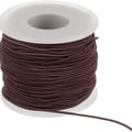 PATIKIL 1 mm Elastic Cord Elastic Band for Bracelets (50 m, Brown) | Elastic Thread, Rubber Cord for Bracelet, Sturdy Stretchy Necklaces, Beads, Crafts, DIY