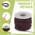 PATIKIL 1 mm Elastic Cord Elastic Band for Bracelets (50 m, Brown) | Elastic Thread, Rubber Cord for Bracelet, Sturdy Stretchy Necklaces, Beads, Crafts, DIY