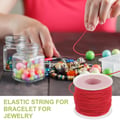 PATIKIL 1 mm Elastic Cord Elastic Band for Bracelets (50 m, Brown) | Elastic Thread, Rubber Cord for Bracelet, Sturdy Stretchy Necklaces, Beads, Crafts, DIY