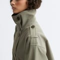 High neck cotton trench coat