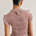 ZARA TOP MIT GESMOKTEM VICHYKARO