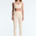 COMFORTLUX HIGH-RISE RIB 65cm ANKLE-LENGTH - Leggings - beige