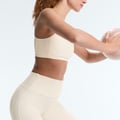 COMFORTLUX HIGH-RISE RIB 65cm ANKLE-LENGTH - Leggings - beige