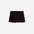 Bershka – Mini-Skort in Schwarz mit Kordelzugbund