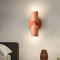 niuniaj Indoor Wall Light, 2 Bulbs, Up and Down Wall Light, Wall Lighting | E27 modern wall lamp for living room, bedroom, hallway, balcony, stairs, children's room, office, dressing table, pink