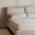 Gepolstertes Bett für Matratze 160x200cm Eierschalenweiß Ketia