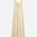 4th & Reckless – Maxikleid aus Satin in Zitronengelb mit Wasserfallausschnitt und Rückenschnürung