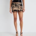 BEADED SKIRT - Minirock - black