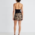 BEADED SKIRT - Minirock - black