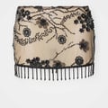 BEADED SKIRT - Minirock - black
