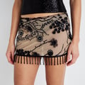 BEADED SKIRT - Minirock - black