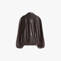  Bershka – Jacke aus Kunstleder in Braun mit Ballon-Optik