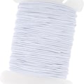 20 m Elastic Band for Bracelets, 1 mm Hat Rubber, Rubber Cord, White | Rubber cord, bead cord, elastic thread for DIY crafts, jewellery making, necklaces