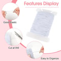 20 m Elastic Band for Bracelets, 1 mm Hat Rubber, Rubber Cord, White | Rubber cord, bead cord, elastic thread for DIY crafts, jewellery making, necklaces