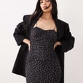 ASOS DESIGN – Kleid aus Netzstoff mit Schwalbenschwanz