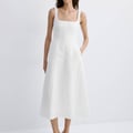 MANGO A-Linien-Kleid aus Leinen 