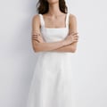 MANGO A-Linien-Kleid aus Leinen 