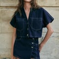Zara kurzes Jeanshemd