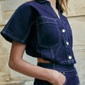 Zara kurzes Jeanshemd