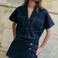 Zara kurzes Jeanshemd