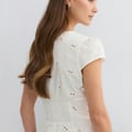 Gina Tricot Broderie anglaise top - Weiß 