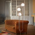 IKEA SIMRISHAMN Standleuchte, verchromt/opalweiß Glas