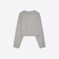 CREW NECK WITH BUTTONS - KNIT CARDIGAN - Cardigan - grey