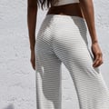Gerade Hose mit Streifenprint