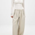 Mid Waist Suit Pants