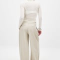 Mid Waist Suit Pants
