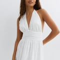 Gina Tricot Halterneck dress - Weiß 