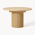 Westwing Ausziehbarer Esstisch Filo mit Rillenstruktur, 120 - 160 x 75 cm